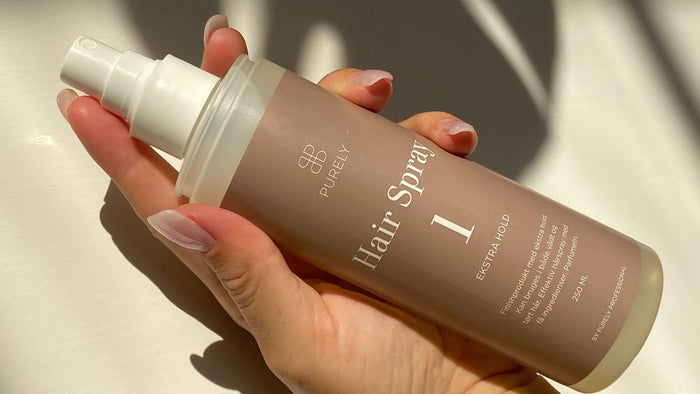 Hårspray uden parfume for glansfuldt, let hold hver dag
